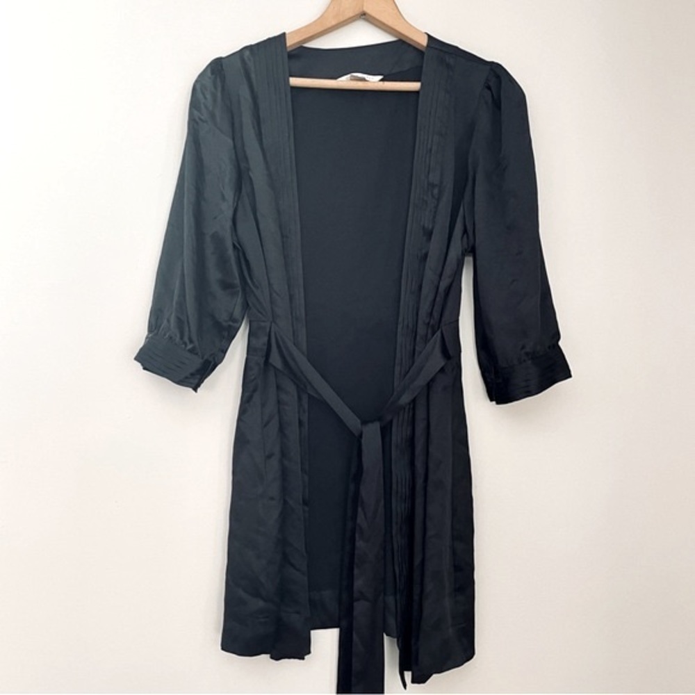 Vintage Victoria's Secret Black Satin Robe
